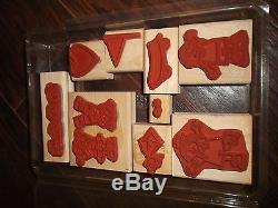 Set of 9 Kids At Play 1999 by STAMPIN UP Mounted Rubber Stamps NEW IN BOX