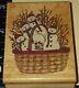 Snowman Basket, Primitive, Folk Art, Stampington And Company, Used, (B97)