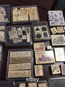 Stamp Sets (Stampin up And Misc). New & Used Rubber On Wood Block