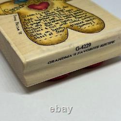 Stampassions GRANDMAS GINGERBREAD Recipe Dianna Marcum Christmas Rubber Stamp