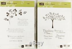 Stampin Thoughts And Preayers #1 & #2 Clear (16) Stamps Set Scrapbook Cardmaking