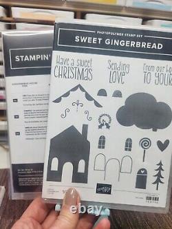 Stampin' UP! SWEET GINGERBREAD Stamp Set & GINGERBREAD HOUSE Dies Christmas