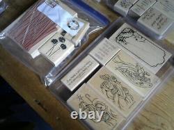 Stampin' UP! Stamps Huge Lot of 30+ sets Wood Mounted Rubber Lot