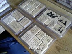 Stampin' UP! Stamps Huge Lot of 30+ sets Wood Mounted Rubber Lot