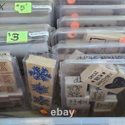 Stampin' UP! Stamps Huge Lot of 45+ sets Cling Wood Mounted Rubber Lot 2