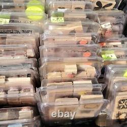 Stampin' UP! Stamps Huge Lot of 45 sets Cling Wood Mounted Rubber Lot 3