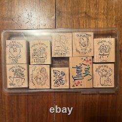 Stampin' UP! Stamps Huge Lot of 75 Stamps Pastel Set Ink And Ink Pads