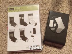 Stampin' UP! Stitched Stockings Clear Mount Stamps & Stocking Builder Punch Set