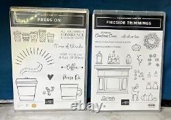 Stampin' Up! 13 rubber cling stamp sets lot-mixed themes, 3 punches