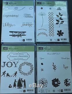 Stampin' Up! 14 Stamp Sets, 7 NewithUM 4 Punches PP Box 8
