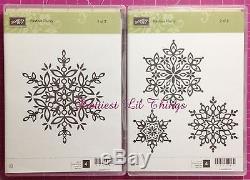Stampin Up! 2013 Festive Flurry Clear Mount Stamp Set Christmas Snowflakes Snow