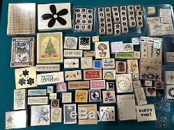 Stampin Up 204 Rubber Wood Stamp Set Lot NEW Used Rare Card Scrapbook Christmas