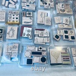 Stampin' Up! 251 Piece Lot Wood Mounted Rubber Stamps Boxed Sets & Random