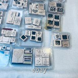 Stampin' Up! 251 Piece Lot Wood Mounted Rubber Stamps Boxed Sets & Random