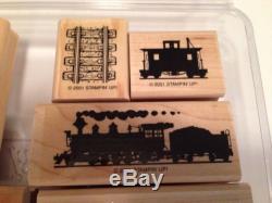 Stampin' Up All Aboard Retired Rubber Stamps set of 6 2001