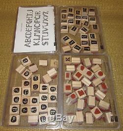 Stampin' Up Alphabet/Number SETS x14 Balloons Bold Upper Lower Retro Classic