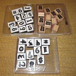 Stampin' Up Alphabet/Number SETS x14 Balloons Bold Upper Lower Retro Classic