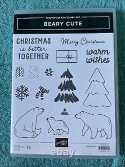 Stampin' Up! BEARY CUTE Photopolymer SSPunchDSPRibbonMemories Card Pack&Enve