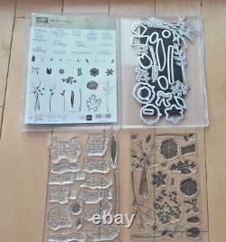 Stampin' Up! Beautiful Bouquet and Die set LOT Great condition