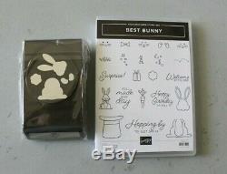 Stampin' Up! Best Bunny Stamp Set of 22 + Bunny Builder Punch NEW Retired