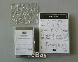 Stampin' Up! Best Bunny Stamp Set of 22 + Bunny Builder Punch NEW Retired