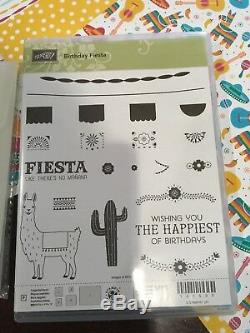 Stampin Up! Birthday Fiesta Stamp Set withFiesta Time Framelit & Paper RETIRED
