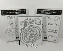 Stampin Up Blended Seasons Stamp Set & Stitched Seasons Framelits Dies Xmas NEW