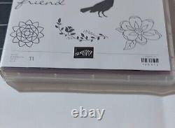 Stampin' Up! Botanical Bliss Clear Mount Stamp Set Bird, Flowers, Leaves, Friend