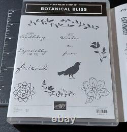 Stampin' Up! Botanical Bliss Clear Mount Stamp Set Bird, Flowers, Leaves, Friend