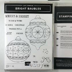 Stampin Up Bright Baubles Stamp Set And Delicate Baubles Dies Christmas NEW
