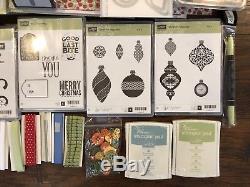 Stampin Up Bundle Lot 8 Christmas, DSP, Cardstocks, Stamp Sets, Ribbons, & More