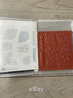 Stampin Up Bundle Lot Christmas Gleaming Stamp Set & 2 Ornaments Punches New