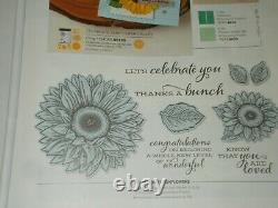 Stampin' Up CELEBRATE SUNFLOWERS cling set & SUNFLOWERS DIES NEW