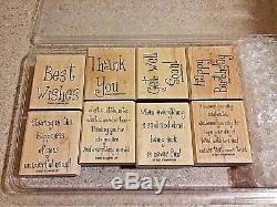 Stampin' Up! CHEERY CHATS Rubber Stamp Set 8 Stamps Stamping, Scrapbooking