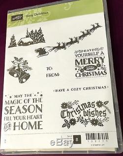 Stampin Up COZY CHRISTMAS Clear-Mount/Rubber Stamp Set 2015 HOLIDAY CATALOG