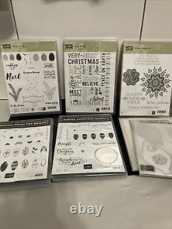 Stampin Up Christmas Lot 5 Stamp Sets And 4 Die Sets. New