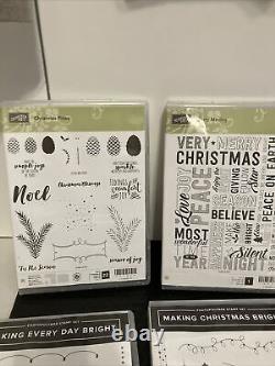 Stampin Up Christmas Lot 5 Stamp Sets And 4 Die Sets. New