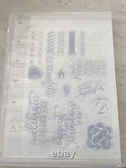 Stampin Up Clear And Rubber Stamp Sets Lot of 11 NEW RETIRED