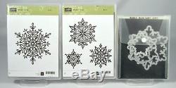 Stampin Up Clear Mount Stamp Set-Festive Flurry WithFramelits