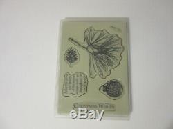 Stampin' Up! Clear Mount Stamp Set Ornamental Pine Christmas Gently Used