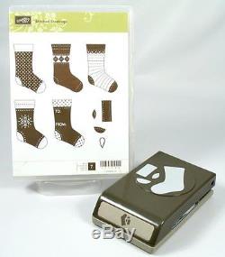 Stampin Up Clear Mount Stamp Set-Stitched Stockings WithPunch