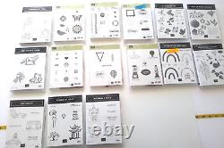 Stampin Up! Cling Stamp Set Lot Of 15 Photopolymer Phrases Owl Party Variety