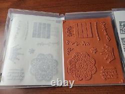 Stampin Up Cling Stamp Set Wish for it All & Doily Wishes Dies Bundle Lot