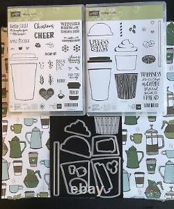 Stampin Up- Coffee Cafe- Merry Cafe Stamp Sets & Dies with 12x12 DSP