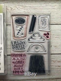 Stampin' Up Coffee & Merry Cafe Stamp Sets Coffee Cups Frap Framelit Dies Lot