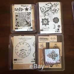 Stampin' Up! Collection, 14 Sets NEW, 8 sets Used Wood Mount Stamps and More