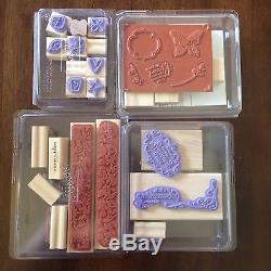 Stampin' Up! Collection, 14 Sets NEW, 8 sets Used Wood Mount Stamps and More