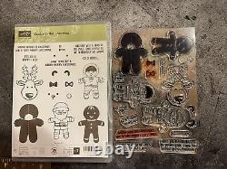 Stampin Up Cookie Cutter Christmas Stamps Set & Gingerbread Builder Punch Bundle