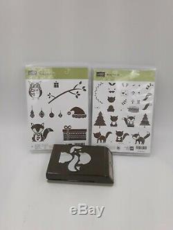 Stampin Up Cozy Critters Christmas Foxy Friends Fox Punch BUNDLE Lot set