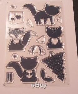 Stampin Up Cozy Critters & Foxy Friends Stamp Sets with Fox & Santa Hat Punches